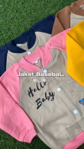 Arkan Baby - Jaket Baseball Bayi 3-18 Bulan Motif Gajah Fleece