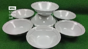 Mangkok Keramik 1 Lusin 12pcs Aesthetic List Emas