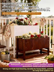XiMei WoodWork | Wooden Corrosion Resistant Outdoor Long High Flower Box