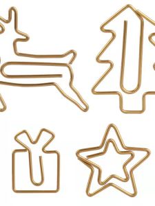 Christmas Tree Clip Creative Paper Clip Five-Pointed Star Pin Cartoon Cute Paperclip Clip Shape Paper Clip Wholesale