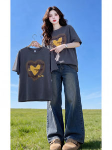 V.C.I | Printed Square Neck Short Sleeve T-shirt