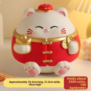 LENIHALC | Creative Maneki-neko Piggy Bank Large Capacity No Coin Exit