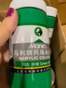 [Hỏa tốc Hcm] Màu Vẽ Acrylic MARIES 300ml - Full Bảng Màu bám dính tốt trên nhiều bề mặt màu tươi