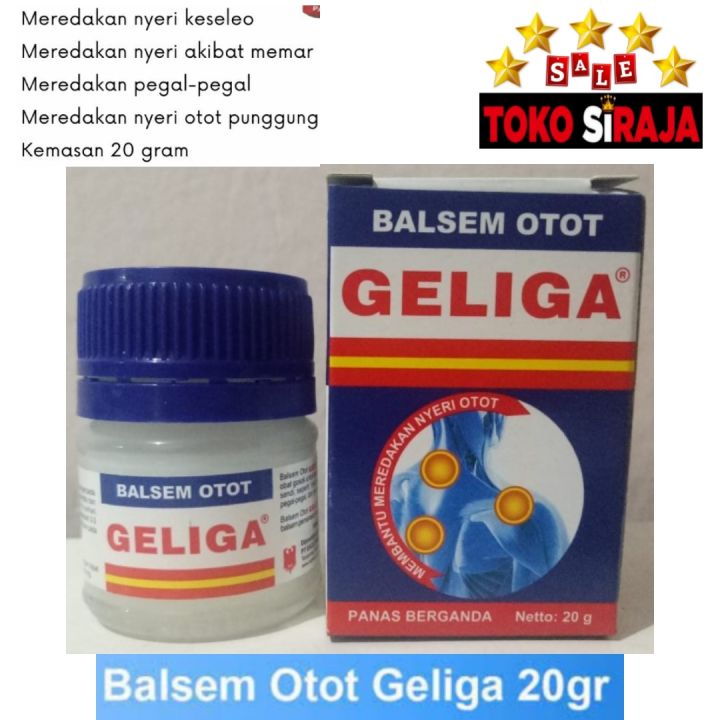 GELIGA BALSEM OTOT 20 GRAM / BALSEM OTOT GELIGA 20 GR CAP LANG GELIGA ...