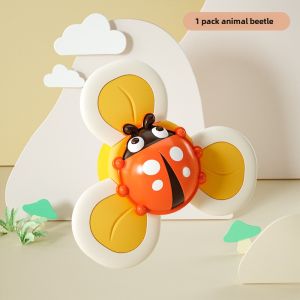 Childrens Sucking Disc Rotary Table Dining Chair Glass Window Toy Baby Bath Educational Rotate Gyro Baby Biteable