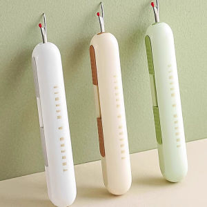 Wisell【มีสินค้าในสต๊อก】 2-in-1 ที่สนเข็มถอดด้ายแบบ เครื่องร้อยด้าย เล็กพาสะดวก 1ชิ้น Needle Threader