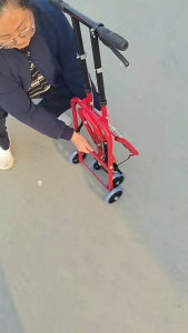 Mobility Walker for the Elderly Portable Folding Shopping Cart Foldable Elderly Mobility Scooter for Seniors Rehabilitation Walking Shopping