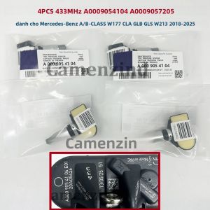 4 Cảm Biến Giám Sát Áp Suất Lốp TPMS 433 MHz Cho Mercedes-Benz A B-CLASS W177 CLA GLB A0009054104 A0009052102