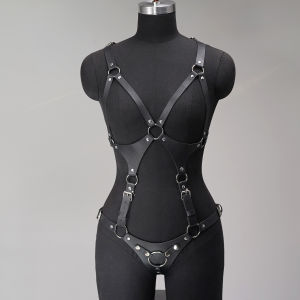 Harness PU Leather Full Set Gothic Body Harness Punk Decor Accessory For Romantic Dating Night Party Styling