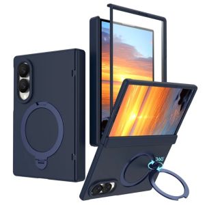 ZFold 8 Case 360 ° Rotating for Magsafe Magnetic Ring Holder Front Tempered Film Cover For Samsung Galaxy Z Fold 8 Ultra 7 6