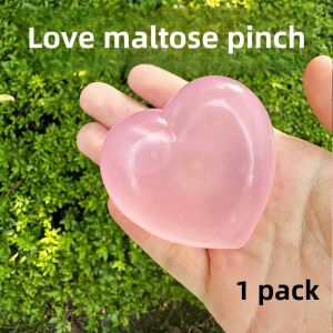 Malt Sugar Color Changing Heart Squeezing Toy Decompression Slow Rebound Vent Ball Toy Light Color Changing Decompression Plastic Toy