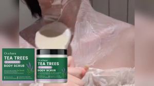 OceAura Exfoliating Scrub Dirt Remover Soft Smooth Body Scrub Deep Hydration Green Tea Tree Oil Lavender Remove Dead Skin Scrub