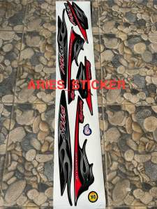 STRIPING STIKER MIO API HITAM HOLOGRAM