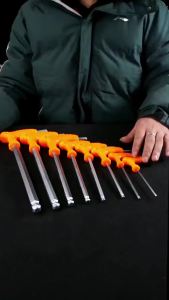 Yellow And Black T-handle Screwdriver With Ergonomic Grip Ball Head T-shaped Rubber Handle Hexagon Wrench