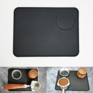 1Pcs Black Sillicone Tamper Mat Pad Stand For 49/51/53/54/57.5/58/58.5mm Portafilter and Tampers（Only Silicone Mat）