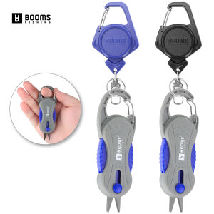 Booms Fishing Mini Stainless Steel Fishing Line Cutting Braid Scissors Serrated Shears with Locking For Saltwater Fishing Tools