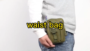 กระเป๋าคาดเอวผ้ากันน้ำสไตล์ทหาร 3 ช่องใส่ มีสายสะพาย สีสันหลากหลาย CASE BAGS A-80 ส่งไวจากไทย ✅