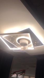 LED Ceiling Fan light Modern Dimmable Star Glory Sky Flush Mount Chandelier With Remote Control Smart Mute For Bedroom Living Room