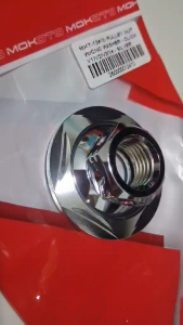 CLICK V1 V2 V3 V4 (2026) PULLEY NUT WITH CNC WASHER SILVER MKT-12412 CLUTCH NUT SOLD AS 1PC
