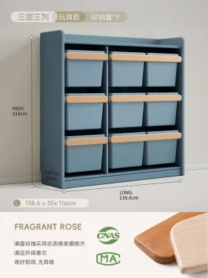 Montessori Inspired Real Wood Storage Cabinet