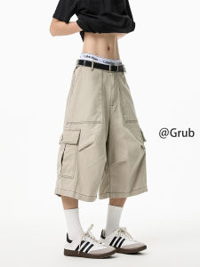 Grace Rub | American Street Fashion Multi-Pocket Loose Fit Summer Casual Mid-length Shorts