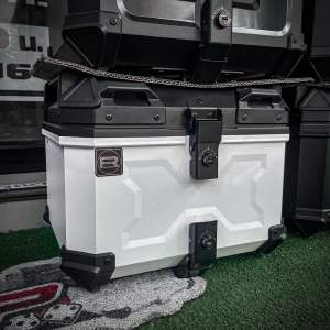 🔥NEW🔥ปิ๊ปพลาสติกABS [ SUPER  BLACK ]*จุ 45L ฟรีเบาะพิงอินเนอร์ถาดปลดไว *รับประกัน 6เดือน กล่องท้ายมอเตอร์ไซค์