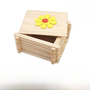 Colorful Ice Cream Stick House Model DIY Kit Childrens Handcraft Material Package Wooden Stick Building Blocks Meng Gege Brand