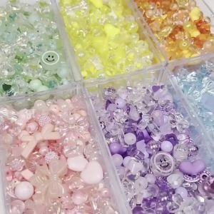 Acrylic Beads Diy Jewelry Making Necklaces Bracelets Mobile Phone Chains Handmade Accessories Mixed Packaging And Irregular Material Colors 20g