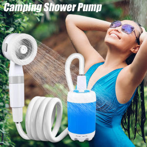 Outdoor Camping Shower Pump with Digital Display 4000mAh Upgraded Rechargeable Electric Shower Pump for Camping Beach Dormitory