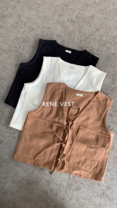 Rene Vest Tali Rompi Outer Wanita Atasan Tanpa Lengan Sleveles Woman Top