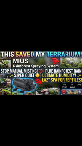 [SG Stock] MIUS Reptile Fogger Silent Pump | Smart Rainforest Misting System | Automatic Sprinkler for Vivarium & Terrarium | High Pressure Mist for Chameleons & Geckos