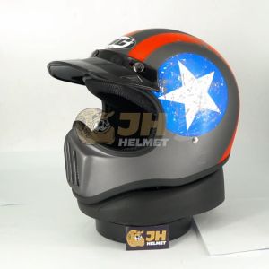 Helm Cakil Hbc Captain America + Free Google Terbatas