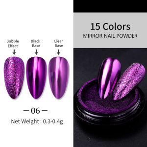 1Jar Sliver Mirror Nail Powder Metallic Holographics Laser Gold Sliver Nail Rubbing Glitter Pigment UV Gel Polish Mirror Power