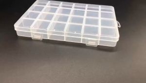 SQUARE Kotak Penyimpanan Adjustable Grid Box 24 Slot - J24D - Transparent
