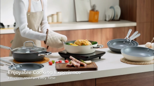 Naturepan 20cm Ceramic Non Stick Frying Pan/Kawali No PFAS No PTFE Healthy Pan Induction Ready Aluminum Alloy Cookware Easy Clean