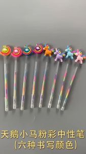 Bút Gel Nhiều Màu 7 sắc cầu vòng Ngòi Kim Trang Trí Sổ Tay Bullet Journal Đồ Dùng Học Tập Dễ Thương hoạt hình