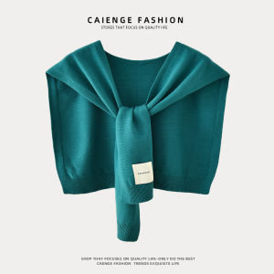 ผ้าคลุมไหล่ถักบางสำหรับผู้หญิง ฤดูใบไม้ผลิและฤดูใบไม้ร่วง 2025 ใหม่ เสื้อคลุมแขนสั้นแบบบาง สำหรับทำงานในออฟฟิศ ป้องกันไหล่และคอ ใส่สบาย