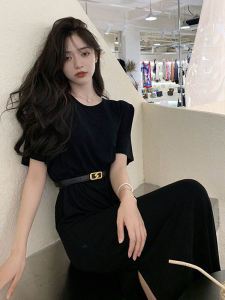 ชุดเดรสเอวสูงสไตล์ฮีเบิร์น เดรสทรงเอเข้ารูปสไตล์เกาหลี ชุดเดรสแฟชั่นสุดหรูหราสำหรับผู้หญิง