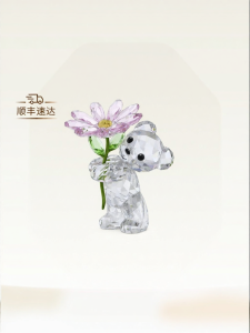 Swarovski | Daisy-Bearing Bear Figurine Home Decoration Gift