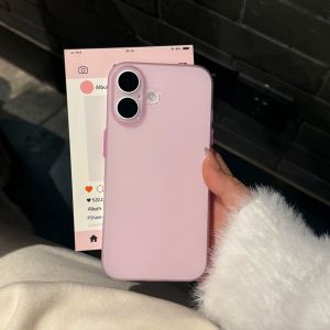 Ultra-Thin Matte Silicone Phone Case for  17Pro 16Promax 15Pro 14Plus 13/12 Cute Girls Full Cover Anti-Fall Protection