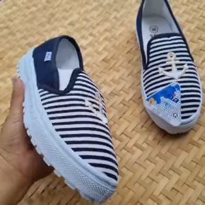 GIÀY LƯỜI NỬ VẢI ASIA HỌA TIẾT MỎ NEO