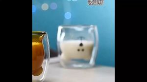 MAYGO แก้วกาแฟ  2 ชั้น ทรงหัวน้องหมี  250 ml น่ารัก Glasses