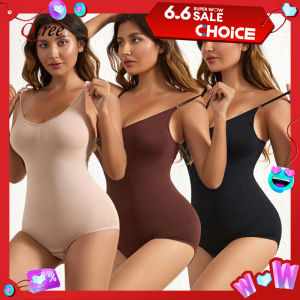 Qtree Full Body Shaper Shapewear Sculpting Sleeveless Tummy Control Bodysuit for Women Slim Waist Trainer with Hooks Plus Size