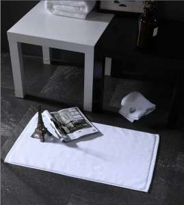 White Pure Cotton Bathroom Mat Soft Single Color Absorbent Quick Dry for Homestay And Hotels Luxury Home Textile Floor Towel