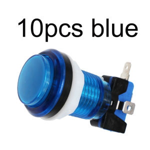 10 pcs LED Arcade Game Push Button 5V 12v Led Light Illuminated Blub Transparent With Microswitch For Arcade Game DIY PARTS