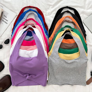 เสื้อกั๊กสายเดี่ยวทรงเข้ารูปสั้นสำหรับผู้หญิง ทรงเข้ารูป แขนกุด คอวี สไตล์ลำลอง ฤดูใบไม้ร่วง 2024 เสื้อชั้นในแบบมีแผ่นเสริมหน้าอก