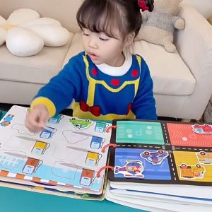 Hoshi Baby Reusable Sticker Book Quite Busy Book for Toddlers when Travelling Learning 36mos+