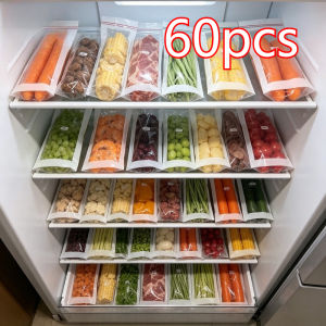 30/60/90/120/240pc Transparent Fresh-keeping Bag Sealed Leak-Proof Vegetables Storage Bag Thickened Refrigerator Storage Bags