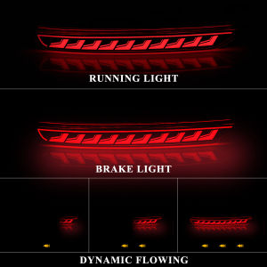 For Subaru Forester 2008-2018 Brake Lamp LED Rear Bumper Light DRL Rear Fog Lamp Dynamic Turn Signal Taillight Car Accessories