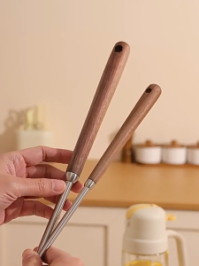 SUS304 Stainless Steel Long Handle Mushroom Shovel Mushroom Shape Wood Handle Spatula Stir Fry Spoon Large Size